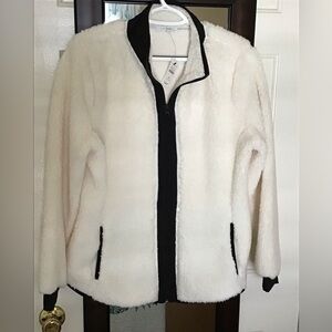 Talbots NWT Cozy Sherpa Jacket-Colorblock